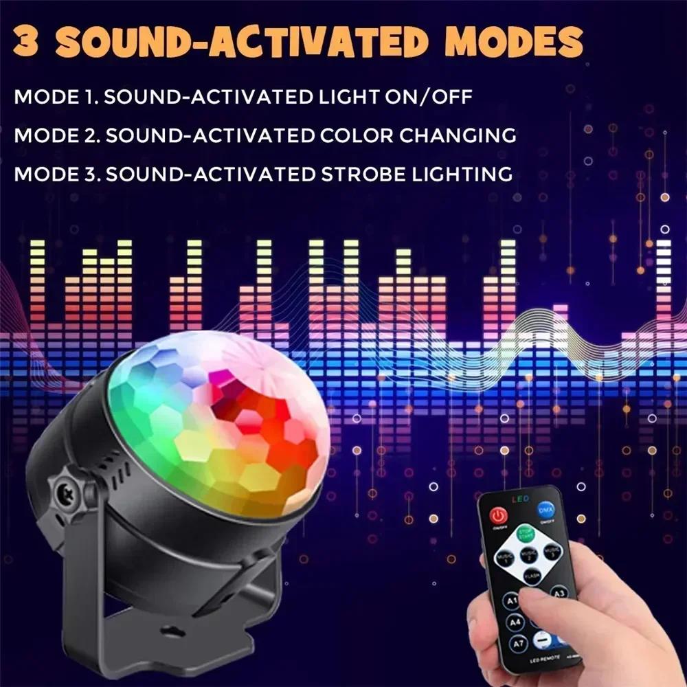 LED Colorful Strobe Light RGB with Remote Stage Disco Light Rotating Strobe for Home Room Parties Birthday Wedding Bar Show Lamp