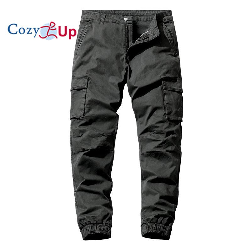 Cozy Up Mens Cargo Pants with Pocket Tapered Stretch Twill Cotton Slim Fit Work Camo Jogger Pants for Men