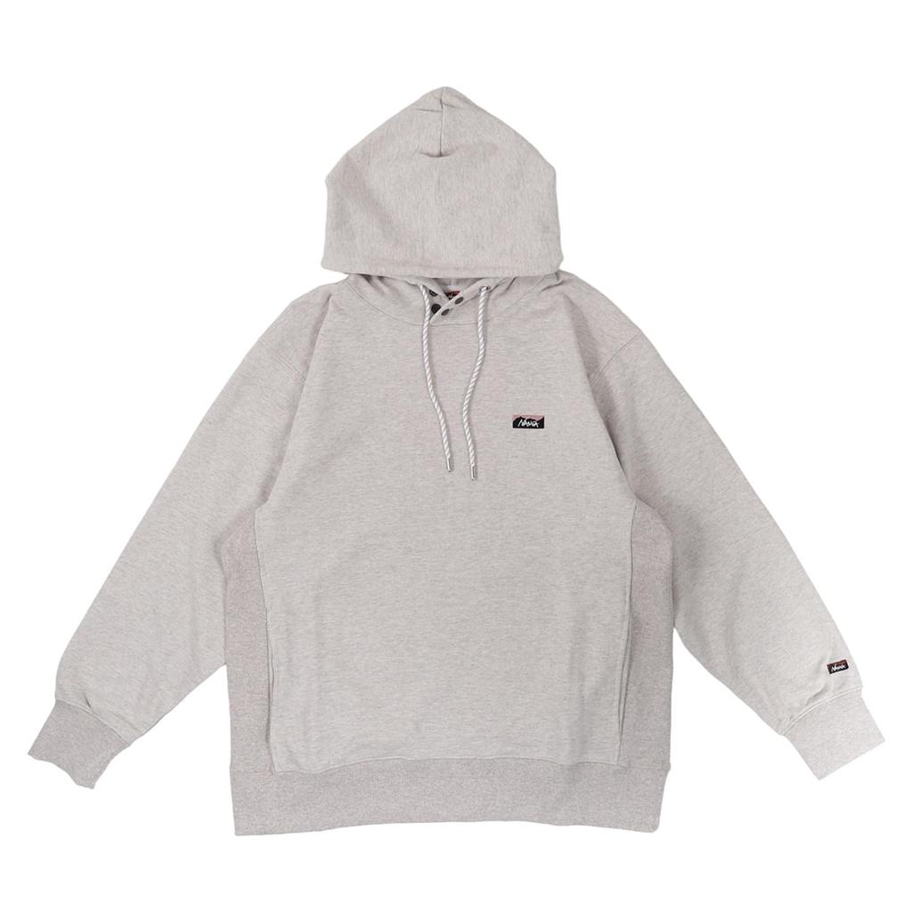 NANGA Eco Hybrid Mini Box Logo Embroidered Hoodie (Unisex) L/OATMEAL