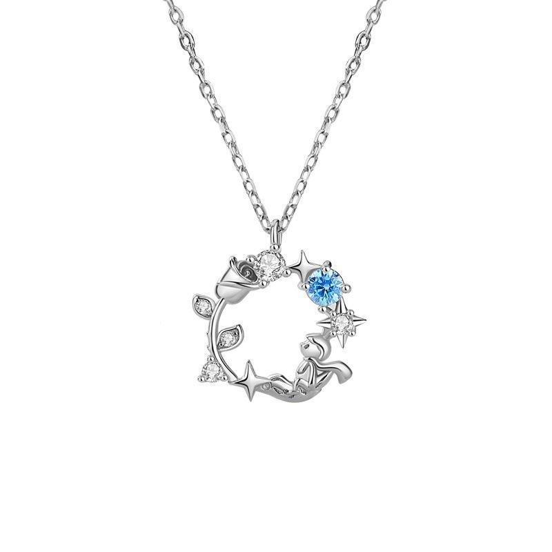 

Ожерелье «Маленький принц и роза» для женщин с нишевой высококачественной цепочкой на ключицу, универсальный дизайн ко Дню святого Валентина