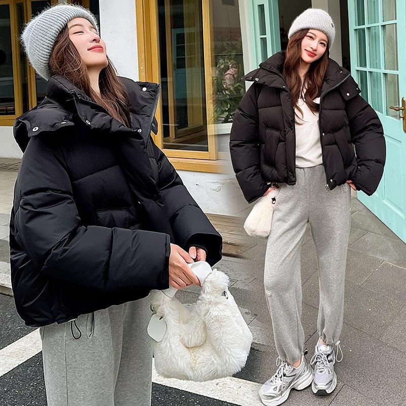 European American short cotton-padded women's winter new Cangzhou cotton-padded clothes thickened bread-padded jackets are in stock.
