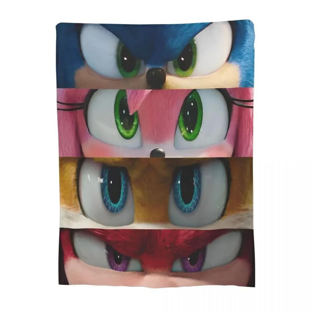 Shadows The Hed Gehog Print Blanket For Men Women Ultra Soft Throw S-Sonics Blankets for Sofa Multiple Sizes