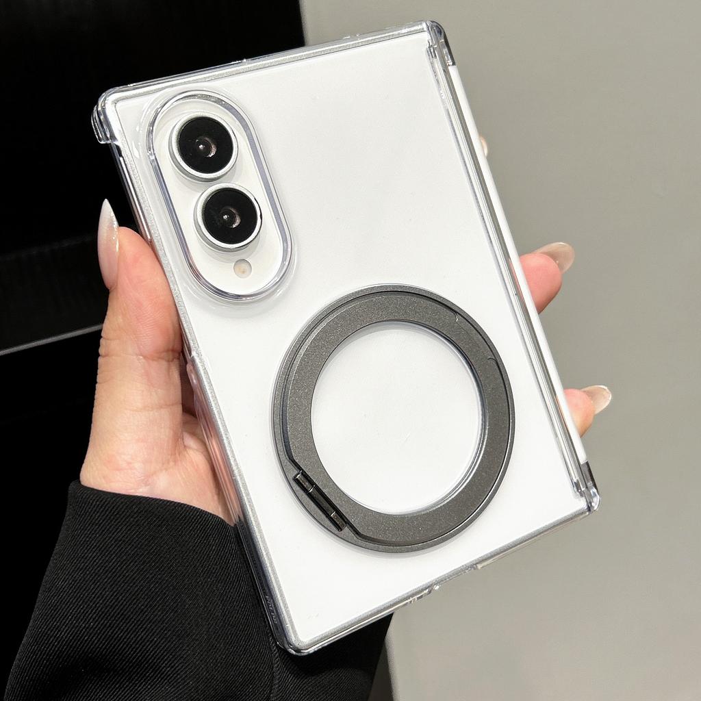 Drehbare magnetische Halterabdeckung für Samsung Galaxy Z Fold 8 Ultra Scharnierabdeckung für Samsung Z Fold 7 ZFold6 5 4 Transparente Hülle