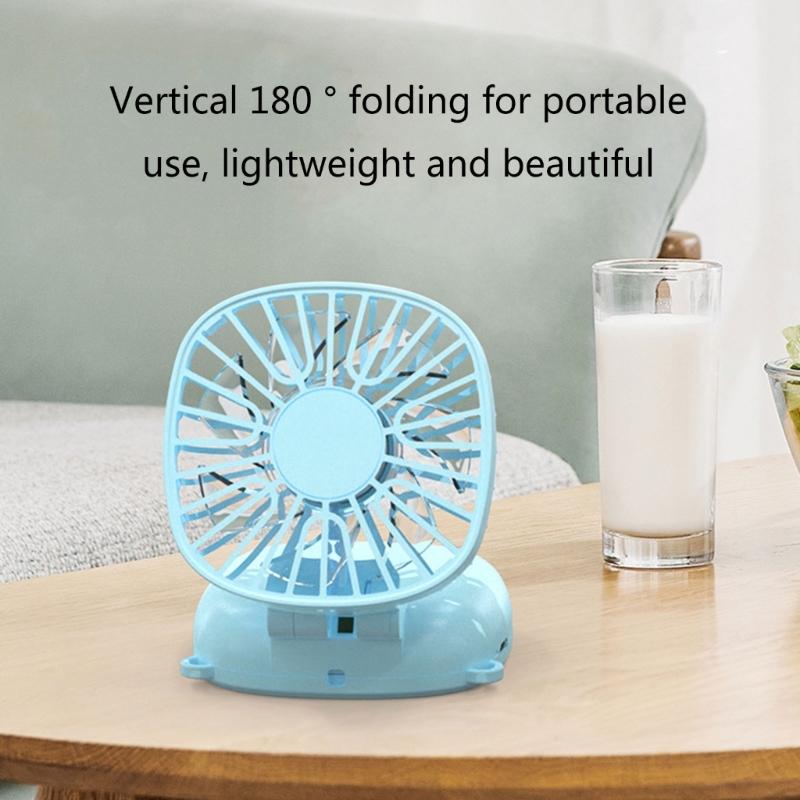 Handheld Fan Foldable Fan Rechargeable Small Pocket Fan with 3 Speed USB Fan for Office Outdoor Indoor Pocket Fan