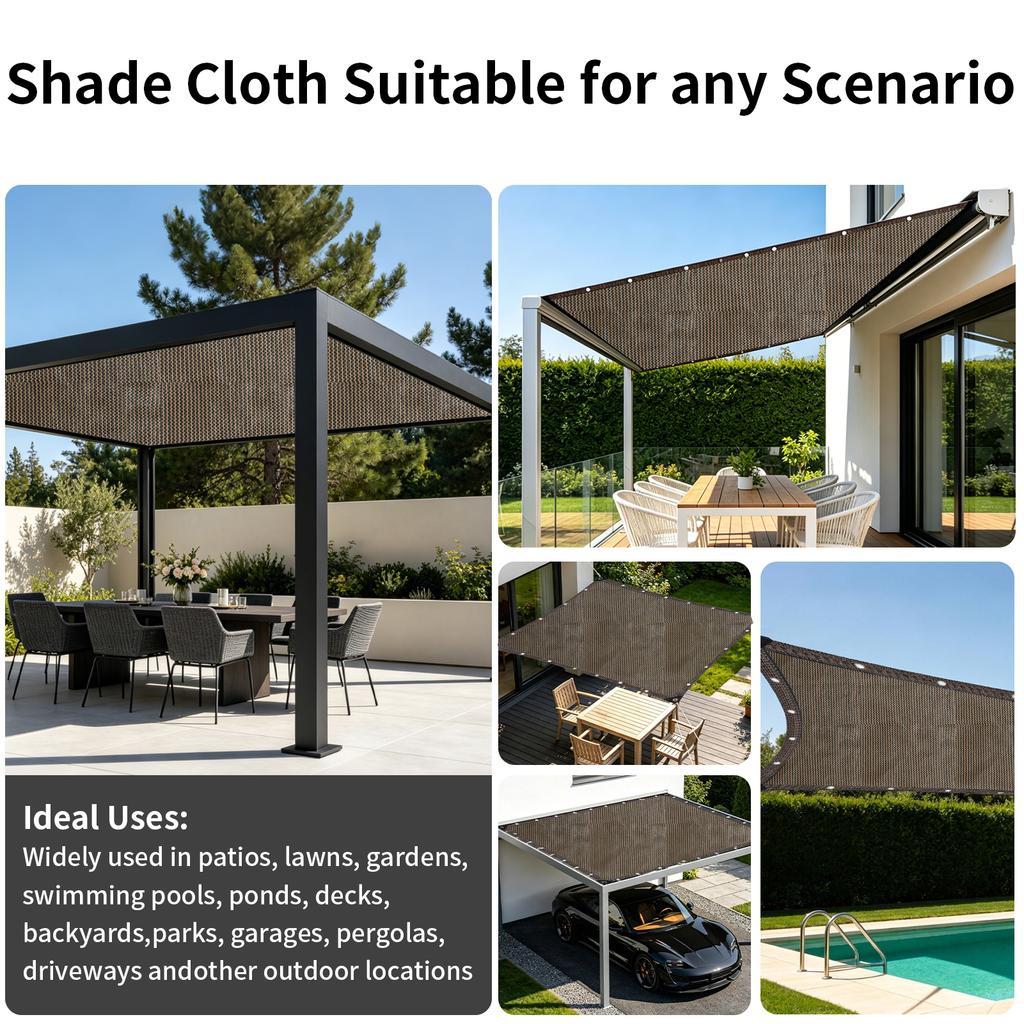 Garden Shade Cloth with Grommets Shade Cloth Sun Shade Fabric Shade Cover for Patio Garden Pergola Shade Cover Canopy Greenhouse