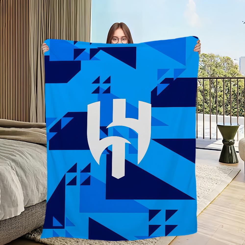 Hot Al H-Hilal S-SFC Football Blanket Soft Comfortable Nap Plush Suitable For Iiving Room Office Bedroom Birthday Home Kid Gift