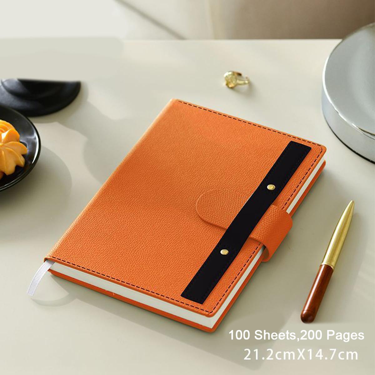 

Деловой блокнот формата А5 с толстой застежкой, рабочий блокнот, книга записей совещаний, студенческие заметки, дневник, журнал путешествий, книга выписок, 100 листов, 200 страниц A5