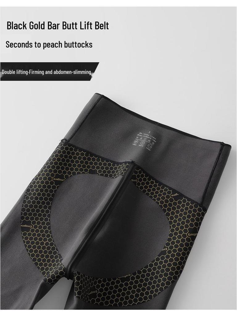 High-Waist Fleece Lined Shark Pants for Women - Autumn/Winter Tummy Control Leggings with No Awkward Lines.