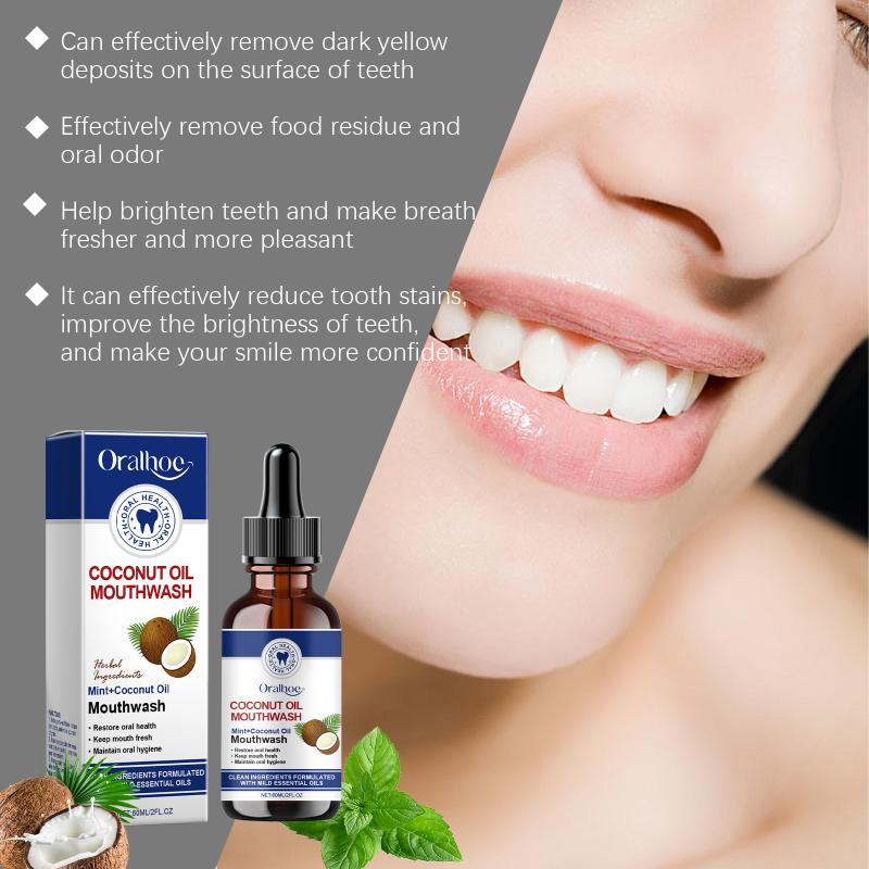 

Coconut Mint Oil Mouthwash Alcohol-free Care Tool Whitening Dropshipping Scraper Teeth Fresh Health Oral Breath one size