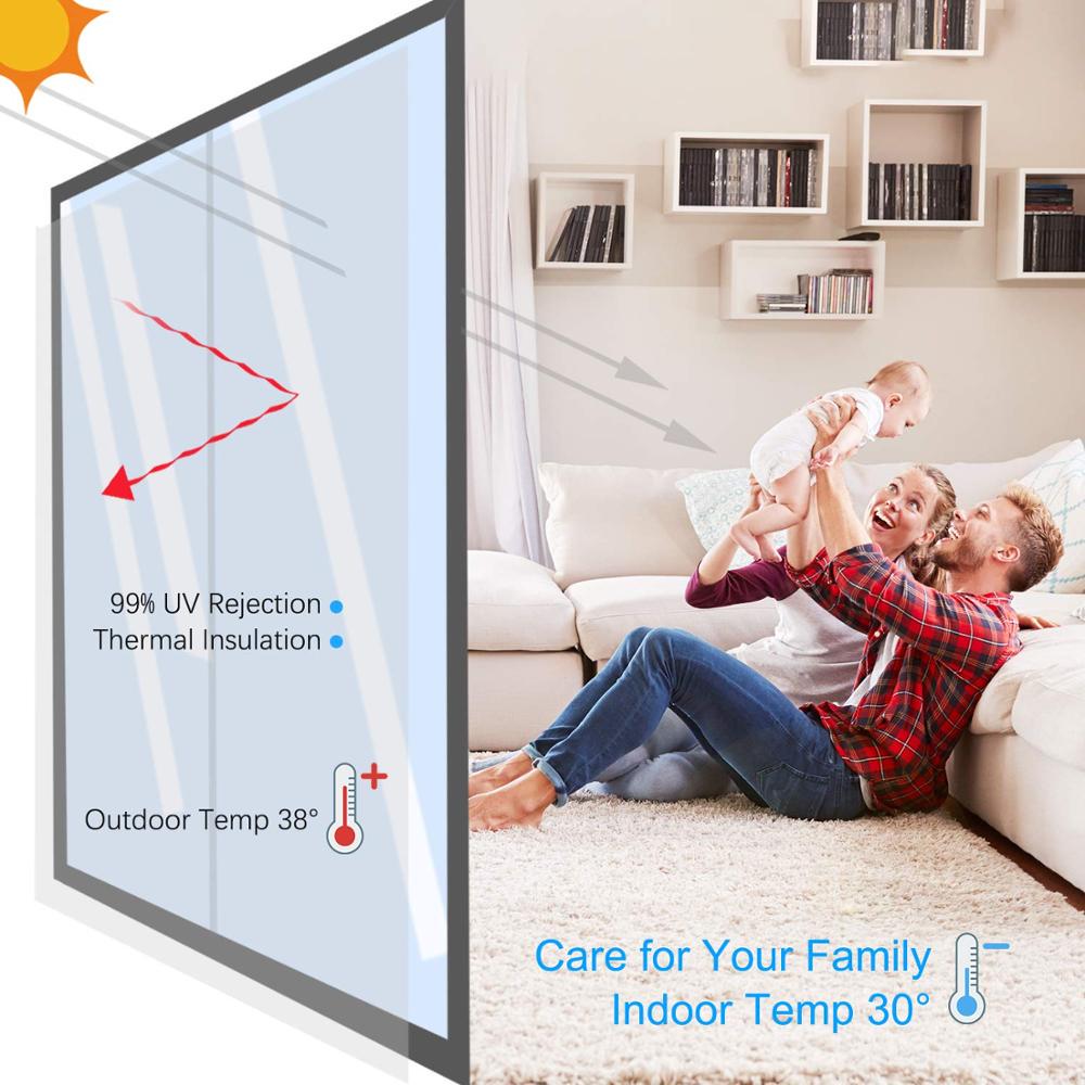 1/2 Meter One Way Mirror Window Film Vinyl Self-adhesive Reflective Solar Film Window Tint for Home Sliver Glass Sticker