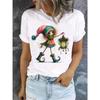 Trendy 90s Cartoon Shirt Women's Short Sleeved Fashion Cute Versatile T-Shirt Top Printed Women's Pattern Watercolor T-Shirt