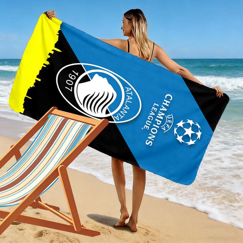 Atalanta True Supporter Print Beach Towel, Large Soft Quick Dry Towel for Beach Camping Swimming