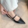 Fashion Retro Rome Sandals New Summer Fashion Shallow Pointed Toe Flats Women Sandals Back Empty Ladies Street Style Low Heel Shoes