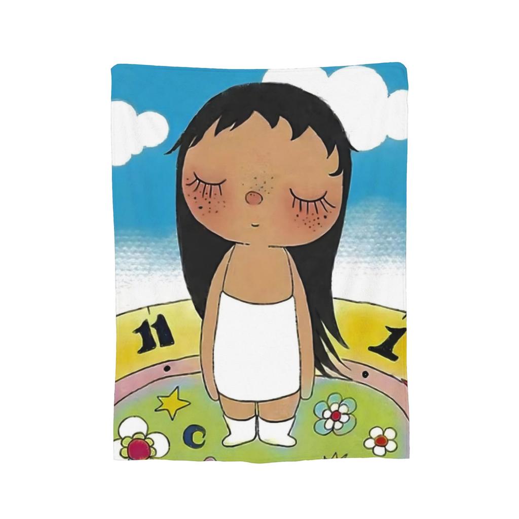 Yuy Manga Girl Пушистое одеяло Сяоюй Потрясающие пледы для дома El Sofa 150*125См Кусок ковра,