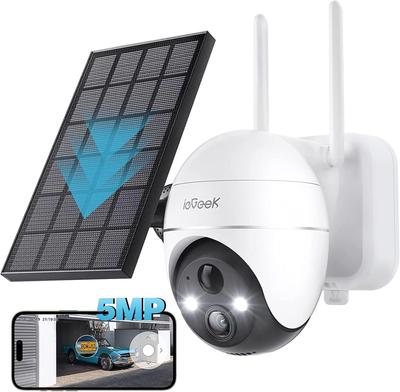 To 5 Million Resolution Even At Long and Permanently Free Cloud ieGeek Outdoor Security Solar Surveillance No Power Supply No Wiring No Construction