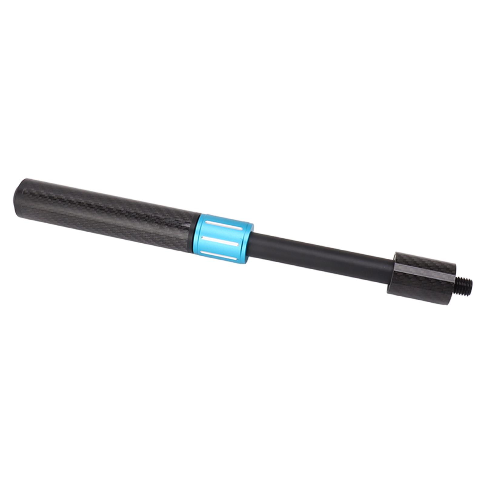 

Billiards Pool Cue Extension Carbon Fiber Billiards Stick Telescopic Extension for PERI Black and Blue