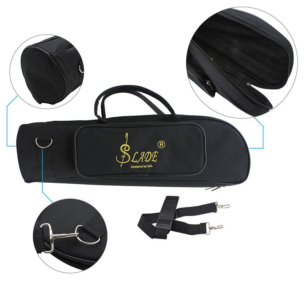 600D Waterproof Trumpet Gig Bag with Oxford Cloth, Adjustable Single Shoulder Strap, and 5mm Cotton Padded Pocket