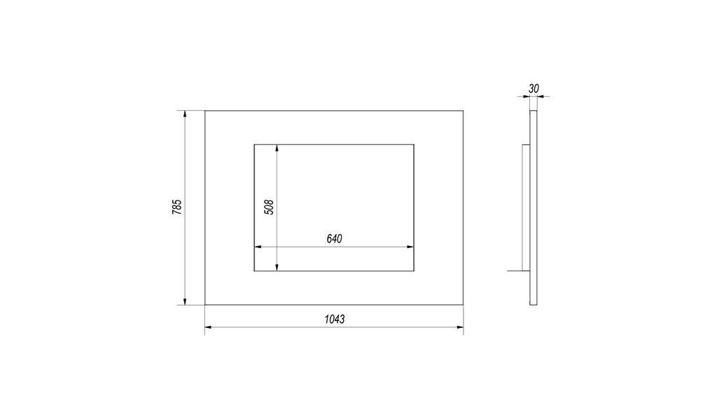 Brushed Steel Frame for ZUZIA Insert with Guillotine