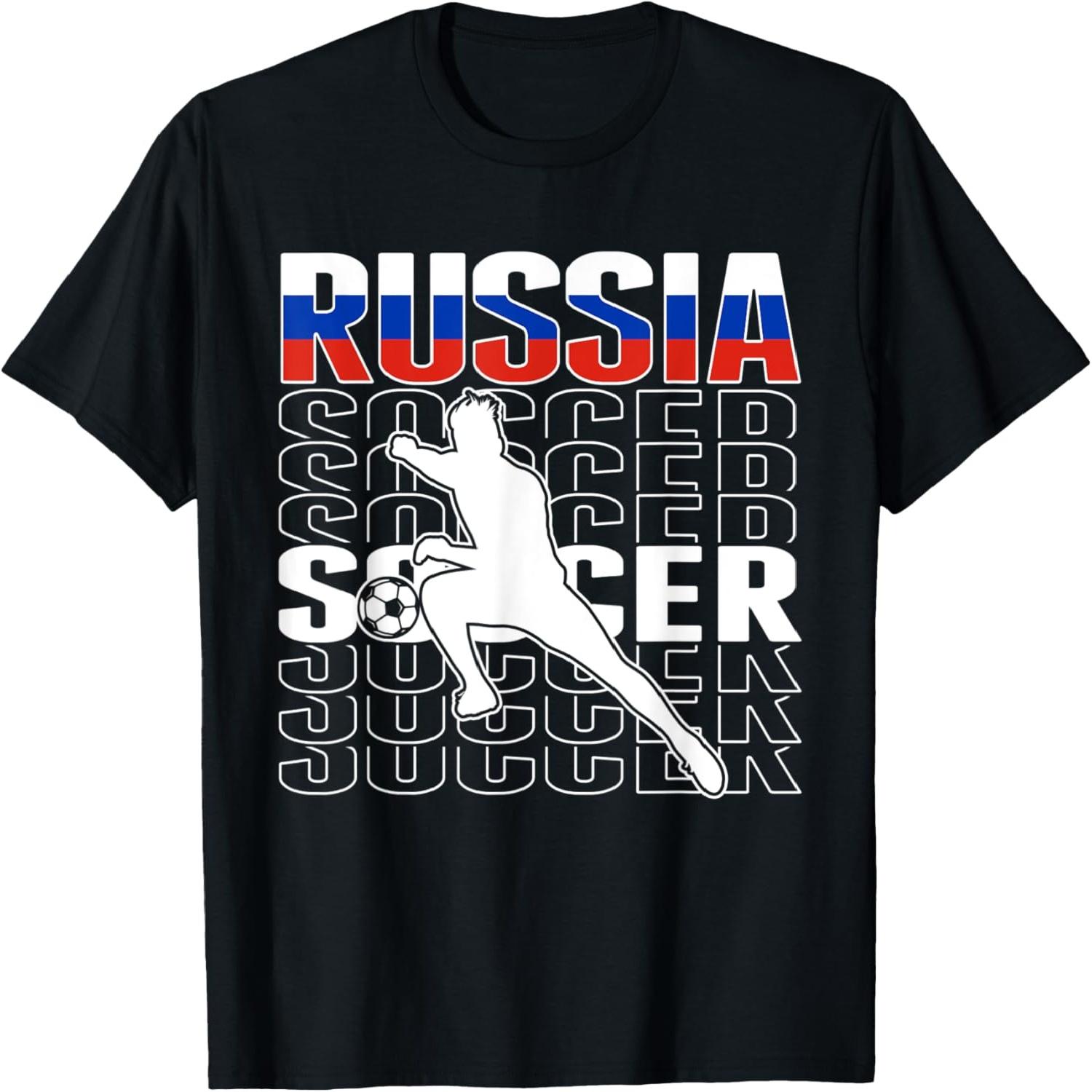 Russia Soccer Fans Jersey - Russian Flag Football Lovers T-Shirt(1) S