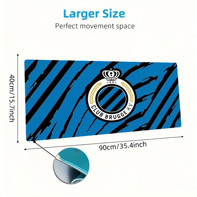 Club Brugge KV Large Size Mouse Pad Large Gaming Table Cushion Non-slip Laptop Tablet Big Mousepad XXL Mat Mini PC Playmat With Lock Edge