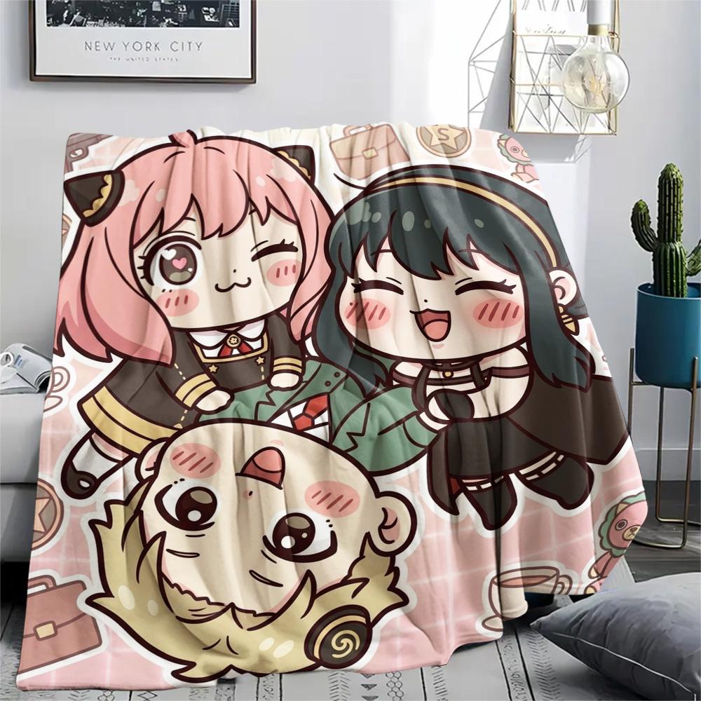 1 Stück Spy Family Gemusterte Flanelldecke Geeignet für Alle Jahreszeiten Für Heimdekoration Wärme Und Komfort Geschenke Feiertagsgeschenk
