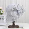 Retro French Hat Socialite British Summer Sun Hat Lace Flower Basin Mesh Sunshade Fisherman Style For Women