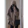 Autumn and Winter Pullover Women Medium and Long Sweater Fashion Loose Office Knitted Bottoming Shirt Solid Color O Neck Long Sleeve Casual Simple Top