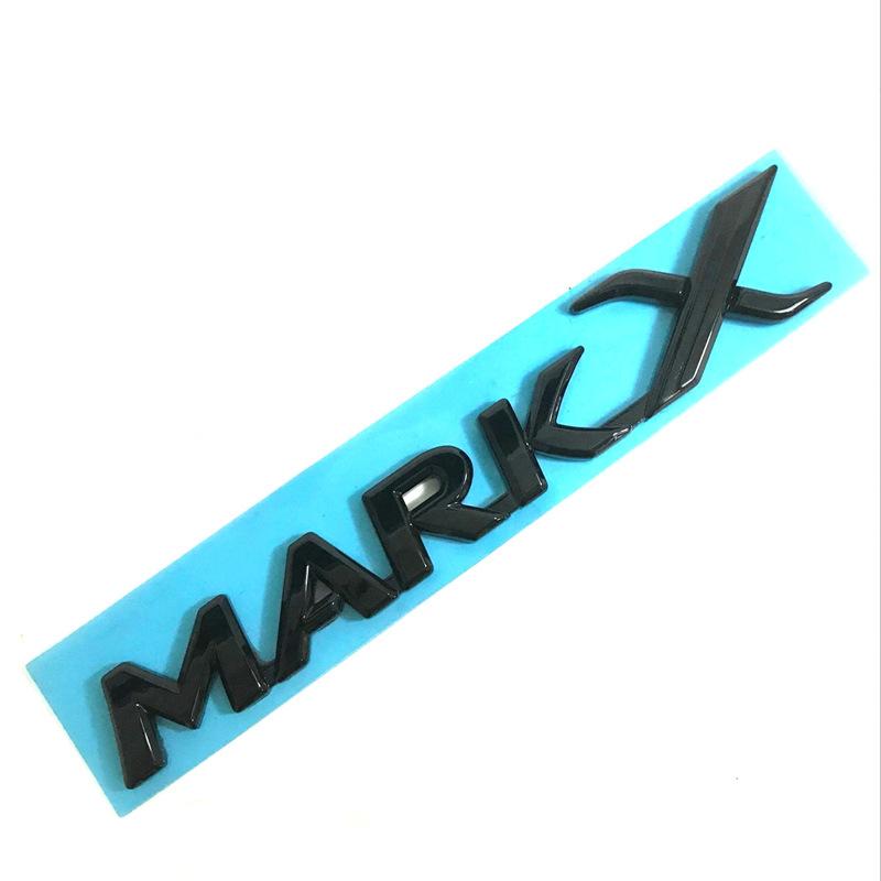 JLPC6 1 Pcs 3D ABS MARK X Emblem Premium Car Badge X Rear Truck Car Stickers Decor For Toyota MARKX MARK-X Car Accessories