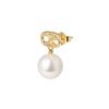CELINE Les Perles CELINE Earrings In Brass With Gold Finish And Glass Pearls 46W796BPE.01GI
