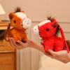 Cartoon Plush Horse Keychain Soft Pony Keychain Toy Zodiac Pony Figurine  New Year Gift