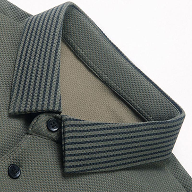 Herren Langarm T-Shirt Lässig Weich Atmungsaktiv Poloshirts Strickpullover