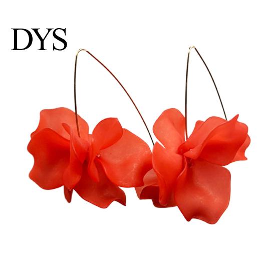 Blumenohrringe 1 Paar Haken Böhmischer Schmuck Übertrieben Bankett Handgefertigt Blütenblatt für den täglichen Gebrauch Hochzeit Dating