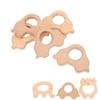 5Pcs Wooden Teether Toys Natural Beech Sturdy Durable Impact Resistance Smooth Safe Non Toxic Wood T