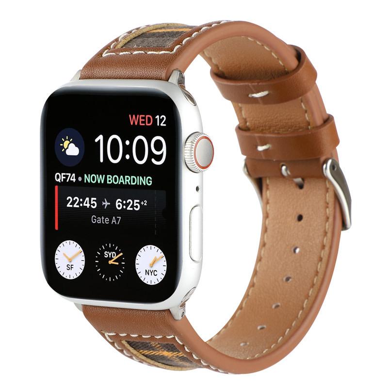 Leather Canvas Plaid Strap for Apple Watch Band Ultra 49mm 44mm 41mm 45mm40mm  Accessories Iwatch Series 9 8 6 7 SE Women's