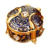 Decorative Enameled Metal Keepsakes Container For Home Office Organization Artistic Display Case Desk Organiser