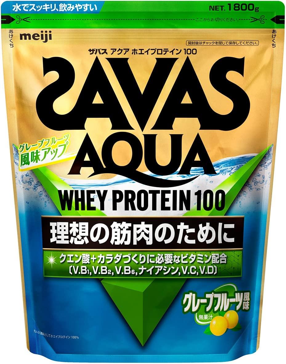 

SAVAS Aqua Whey Protein 100 Grapefruit Flavor 1800g Meiji [WPI]