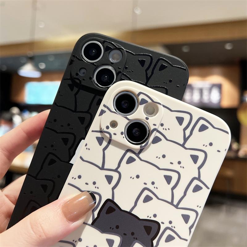 Cute Cartoon Couple Bear Phone Case For iPhone 11 12 13 14 Pro MAX Mini XR X XS 7 8 Plus SE 2 3 Shockproof Silicone Soft Cover