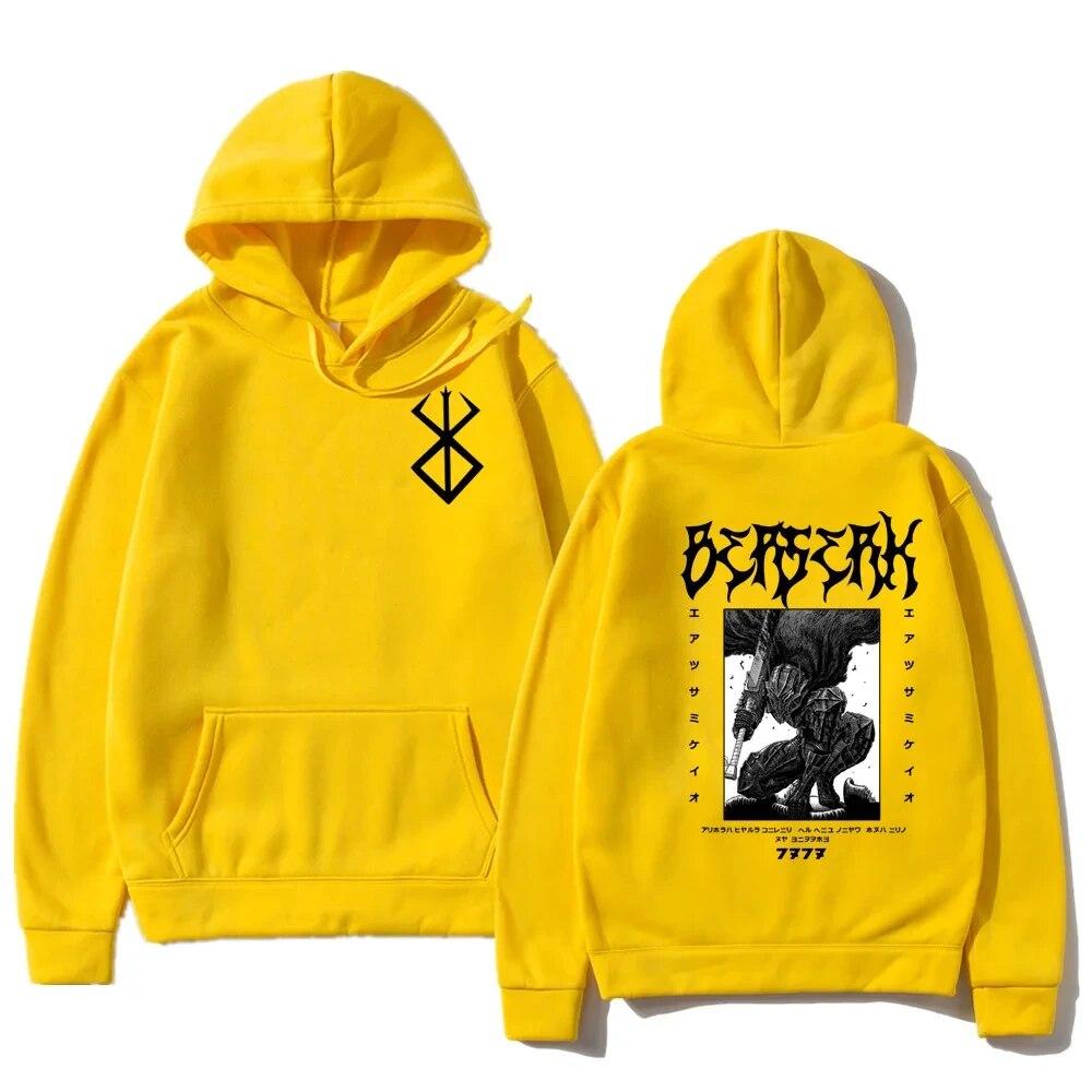 Japanese Anime Graphic Berserk Guts Sweatshirt Sportswear Cosplay Clothes Cute Girl y2k Clothing Pullovers Autumn/Winter Hoodie Unisex