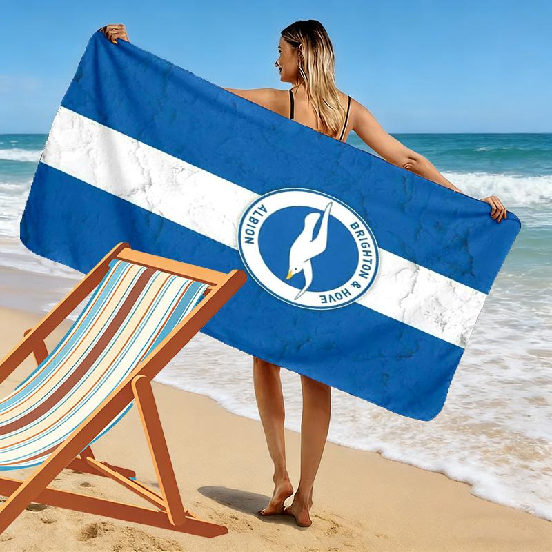 Asciugamano da Spiaggia Brighton & Hove Albion, Asciugamano Grande Morbido Asciugatura Rapida per Spiaggia Campeggio Nuoto