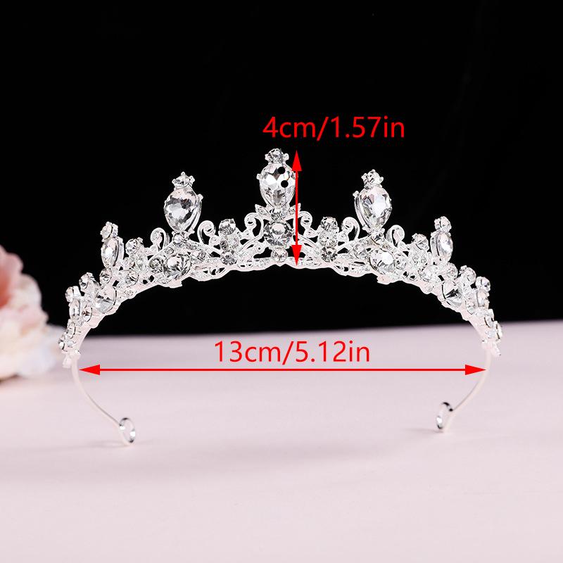 Elegant Colorful  Tiara Crown Women Girls Party Wedding Princess  Bridal Crown Hair Jewelry