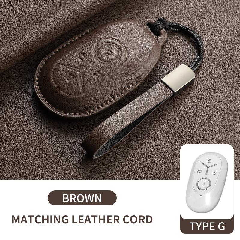 Leather Car Key Case Cover For Geely Galaxy L7 - L6 Max 1.5T Plus Air Pro Galaxy L7 Max E8 E5 Car Key Protection Bag