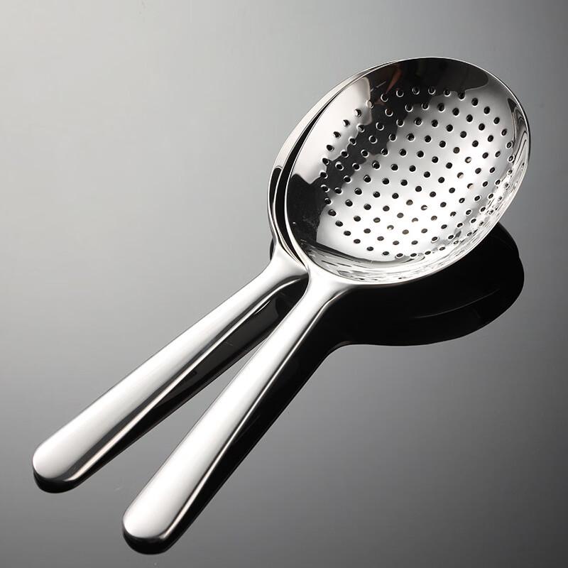 Qianxing Stainless Steel Short-Handle Oval Serving Spoon Set