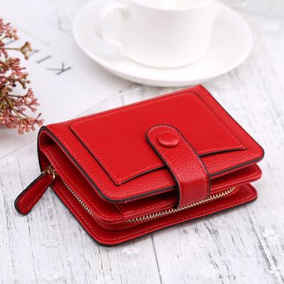 Portafogli Donna Cartera Portafoglio Piccolo Portamonete Corto Cerniera Patta Portafoglio Moda Femminile Pelle Borsa per Soldi