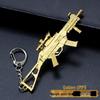 PUBG Peace Elite Chicken Dinner Anime Keychain Alloy Model Gun Toy Pendant