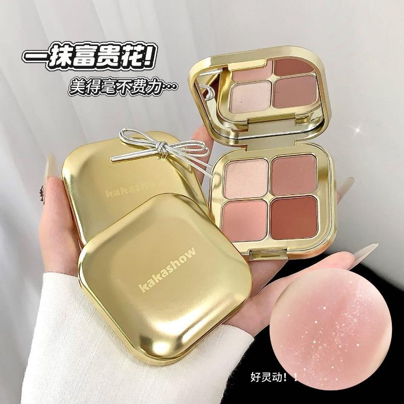Kakashow 4 Color Eyeshadow Palette Shimmer Matte Fine Pigmented