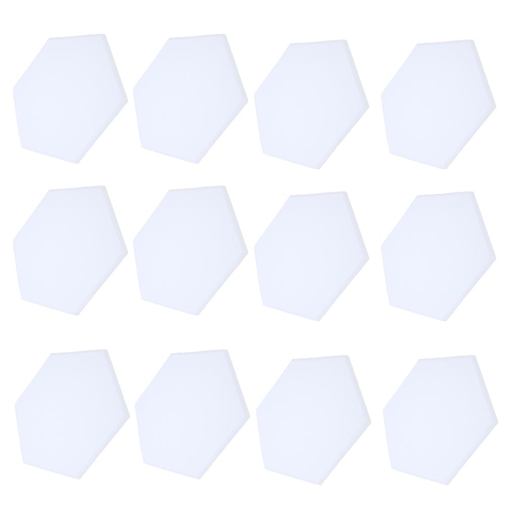 12Pcs Sound Absorption Panel Hex Acoustic Isolation Soundproofing Foam Set Kit for Home