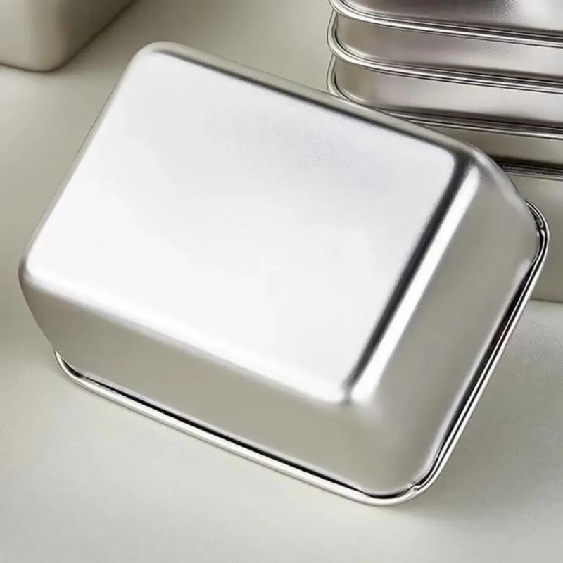 Stainless Steel Food Storage Serving Trays Rectangle Sausage Noodles Fruit Dish with Cover Home Kitchen Organizers FoodContainer