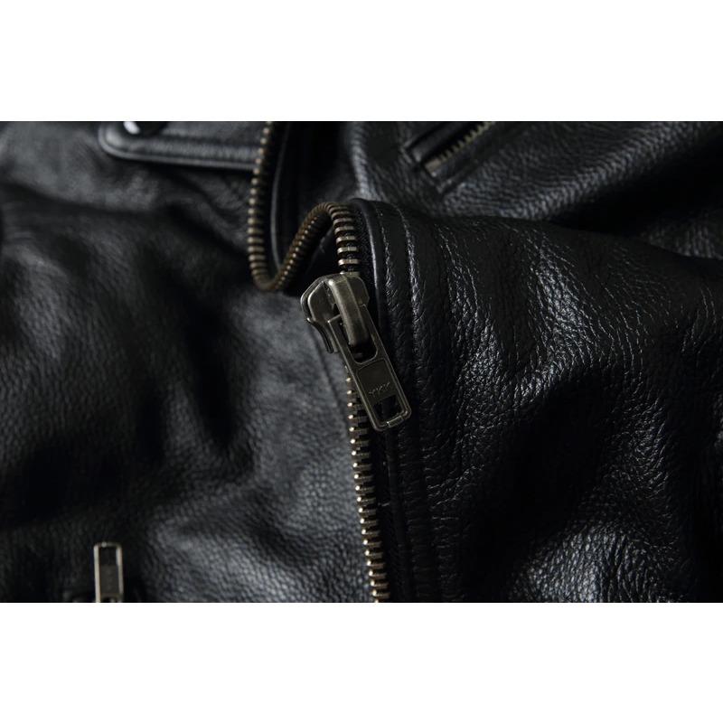 Chinesische Größe Echtes Kuh Leder Weste Gürtel Motorrad Weste Für Männer Biker Weste Slim Fit Rindsleder Leder Jacken Ärmellose Frühling Herbst