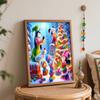 Disney Christmas Paint by Numbers Kit Home Bedroom Wall Decor Handmade Gift Holiday Art Decor Supplies Crafting Activity Wall Decor Set