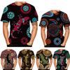 Animal Pointillism Art 3D Printed T-shirt for Men Hip Hop Fun Fashion Short Sleeve Top Summer Casual Trend Indigenous Clothing